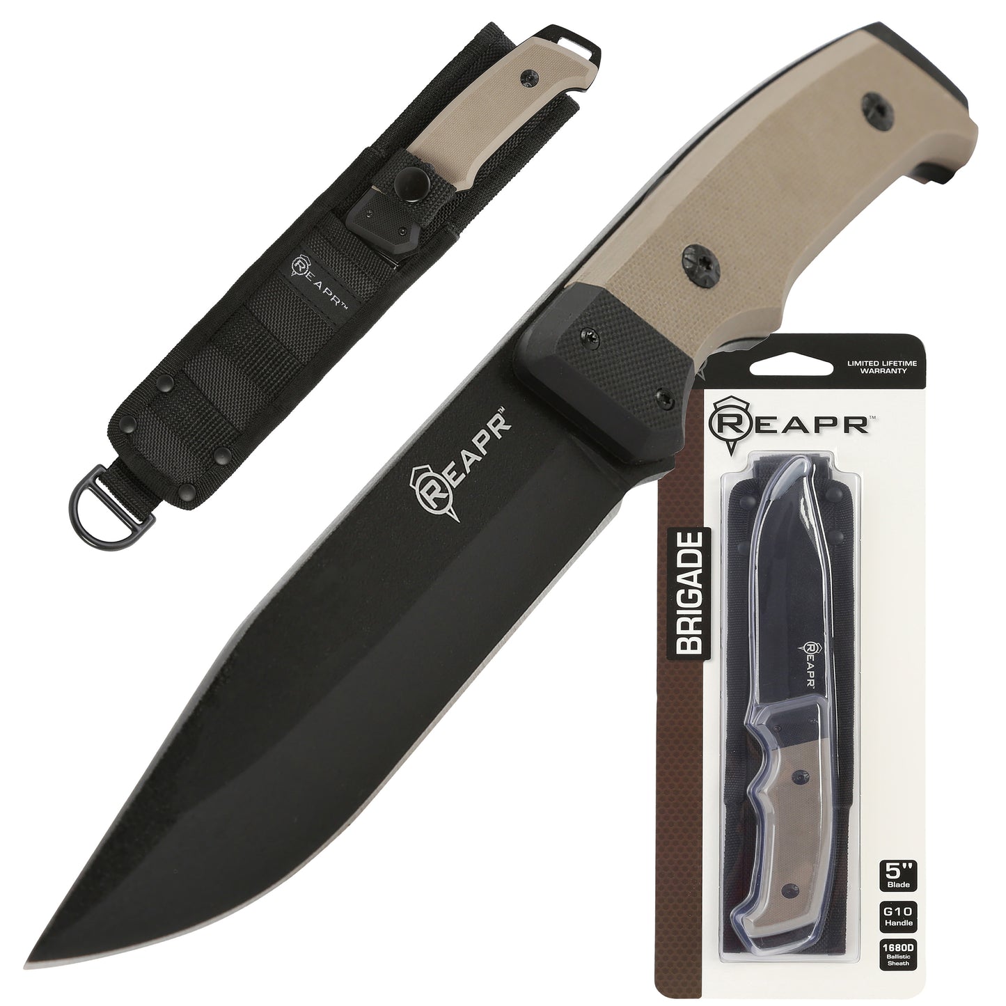 REAPR 11009 Brigade Knife for wilderness emergencies to hunting, guiding and camping