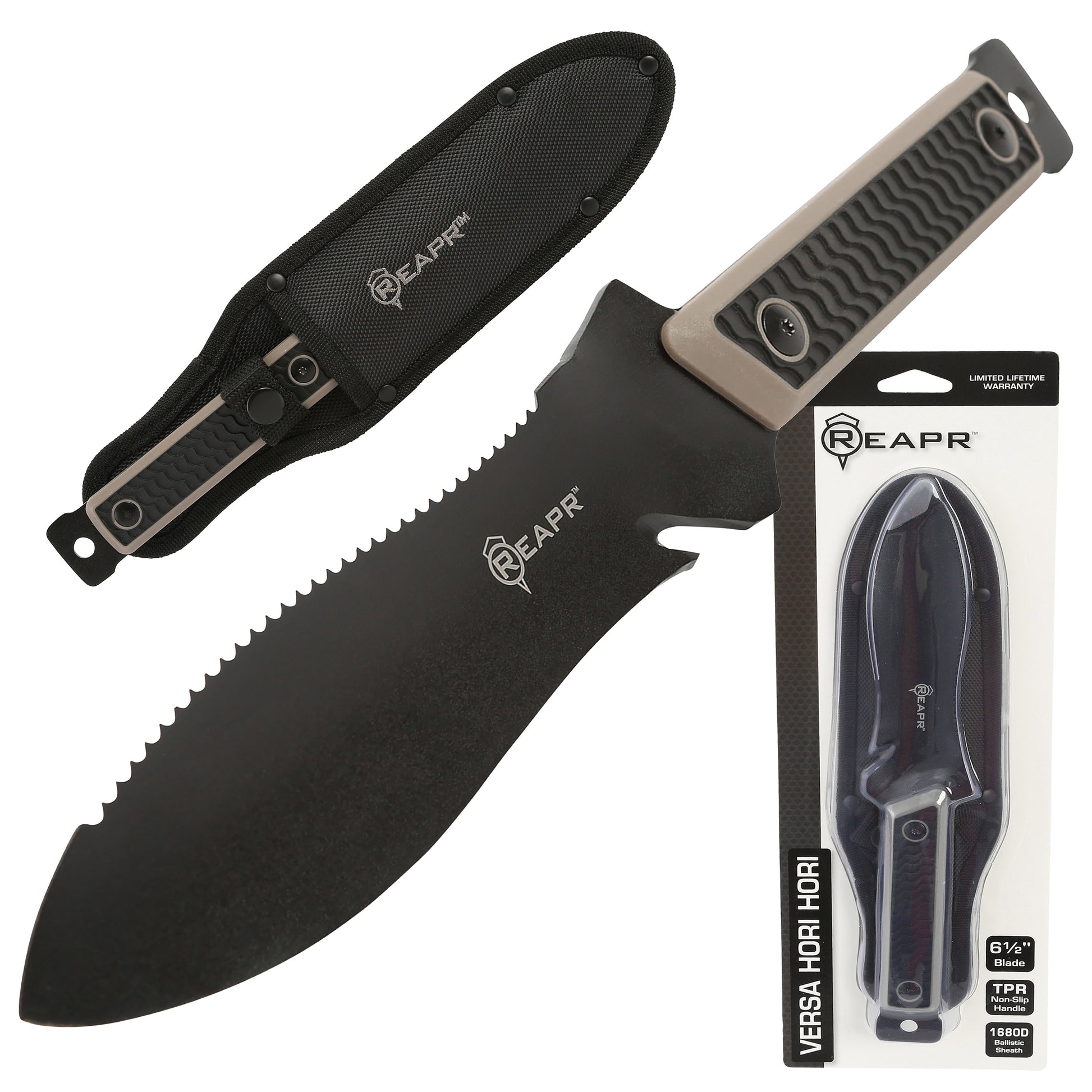 REAPR 11017 Versa Hori Hori- a gardening knife, trowel, pocket tactical shovel and all round survival knife in one.