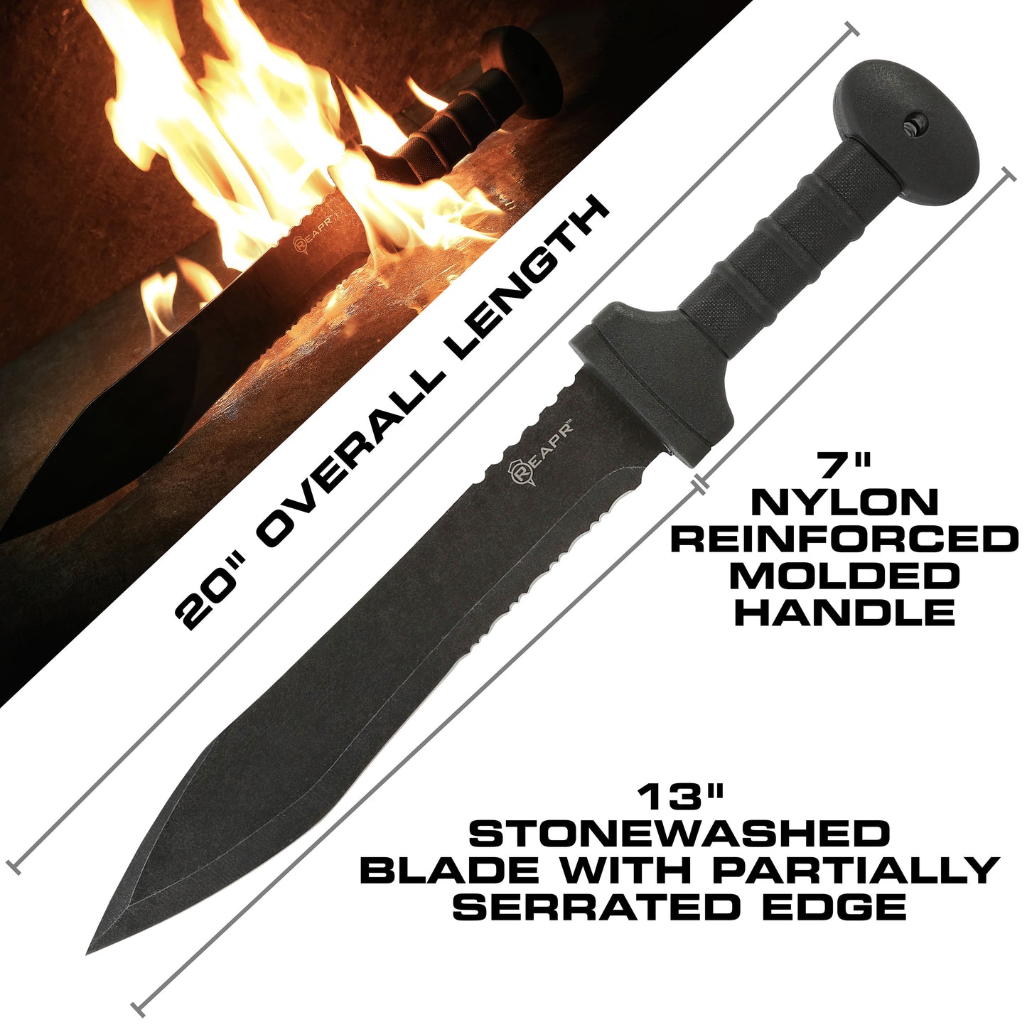  REAPR 11019 Legion Sword multi-purpose sword, perfect for hiking, camping and hunting. 